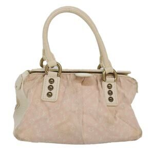 LOUIS VUITTON Monogram Mini Lin Trapeze PM Hand Bag Pink M40062